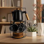 Magia del té con Aura - Set de tetera y set de 4 tazas Aura
