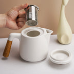 Set de tetera con soporte y 4 tazas para 4 personas 1000 ml