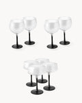 Set de cóctel: 4 copas de gin y 4 copas coupé