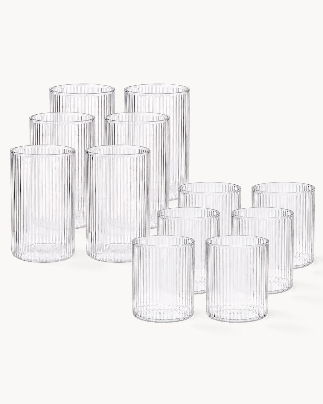 Vasos Senita (set de 12) 280 ml y 430 ml