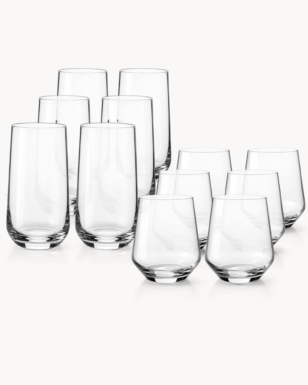 Vasos Riva (set de 12) 420 ml y 460 ml