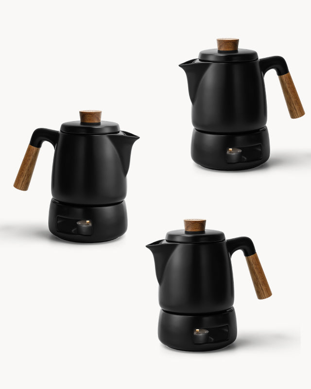 Teteras con calentador (set de 3)