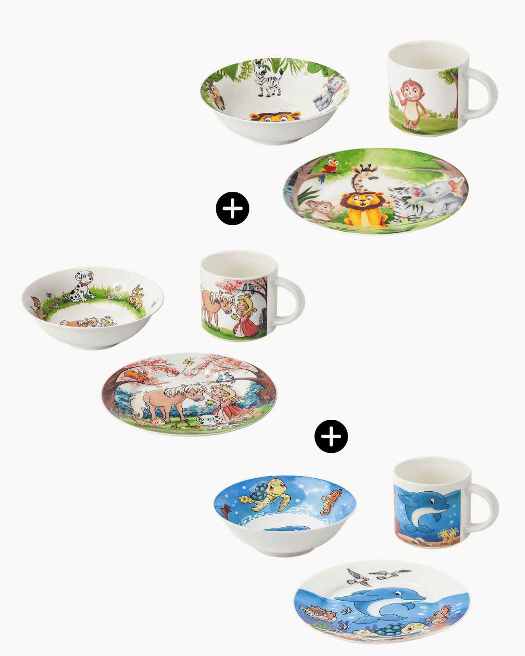 Set de vajilla infantil – Tres diseños favoritos, pagas dos