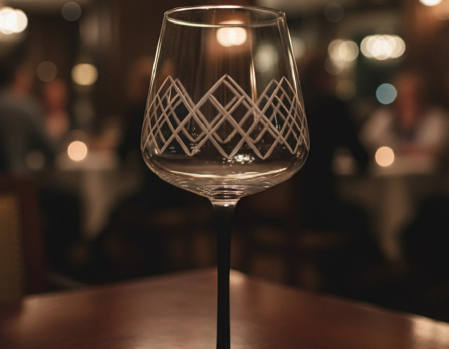 Set de copas Crystaluna – Para veladas con estilo con tinto y blanco