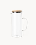 Jarra de cristal con tapa de madera 1000 ml