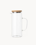 Jarra de cristal con tapa de madera 1000 ml