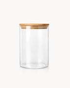 Bote de vidrio con tapa de madera 1000 ml