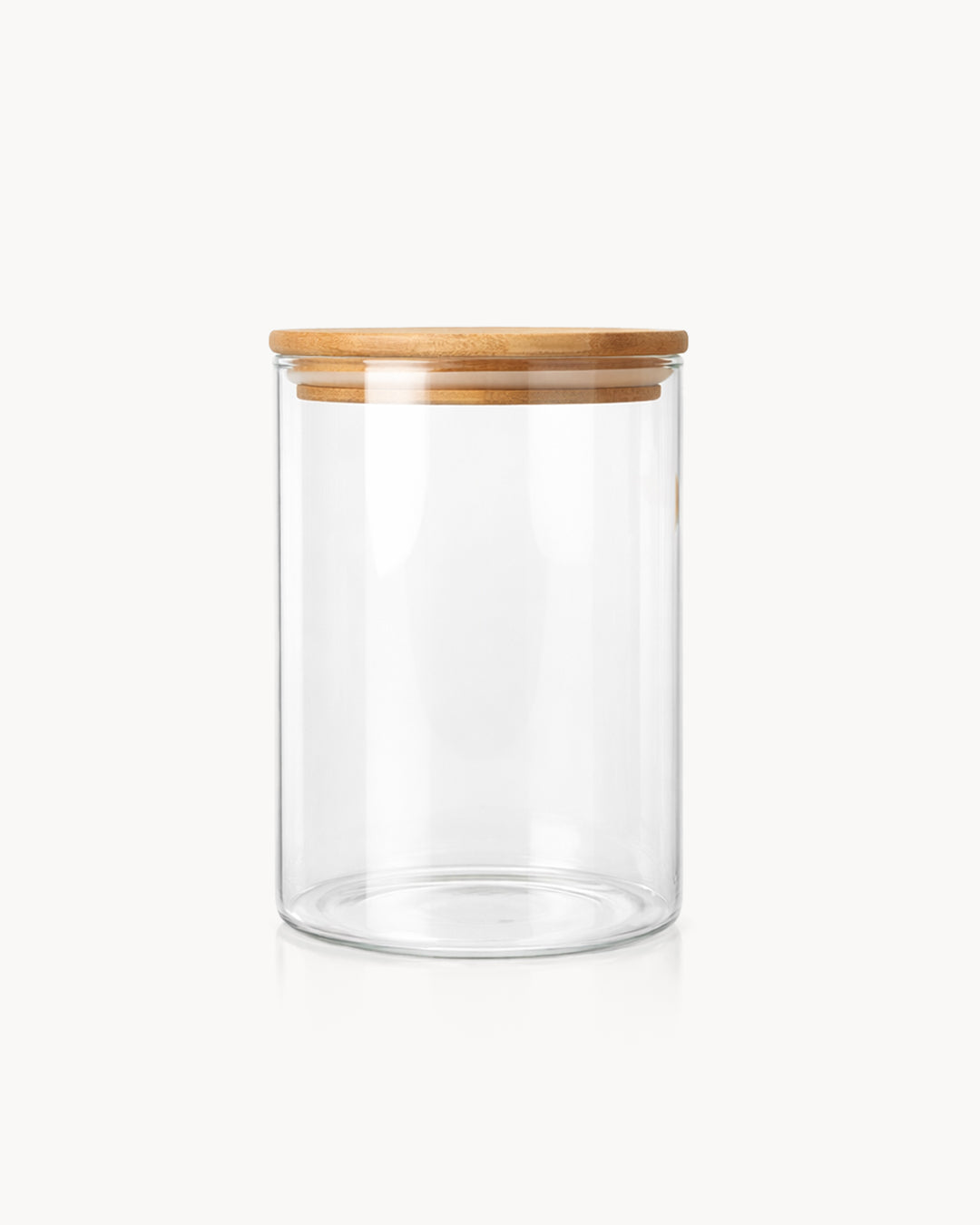 Bote de vidrio con tapa de madera 1000 ml