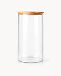 Bote de vidrio con tapa de madera 1400 ml