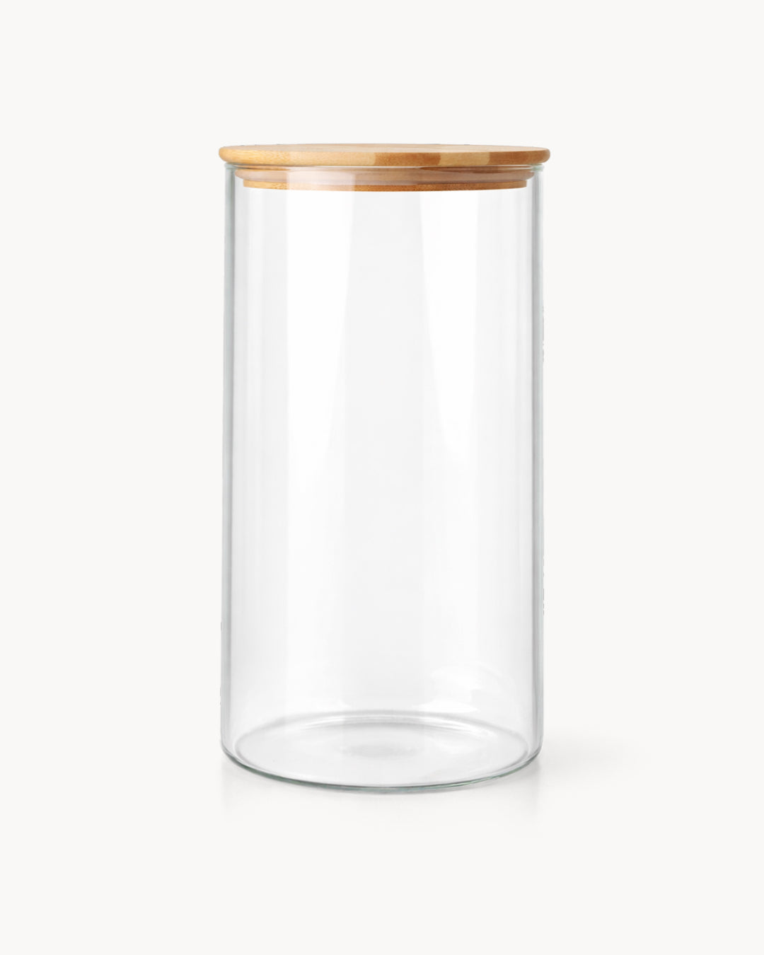 Bote de vidrio con tapa de madera 1400 ml