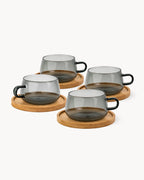 Tazas de café de vidrio Olea (set de 4) 280 ml