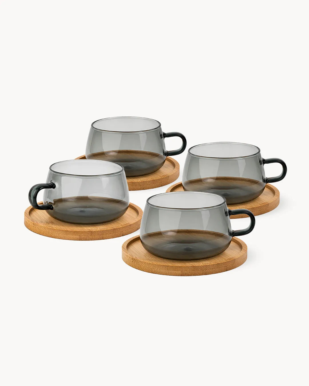 Tazas de café de vidrio Olea (set de 4) 280 ml