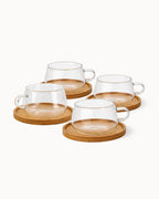 Tazas de café de vidrio Olea (set de 4) 280 ml