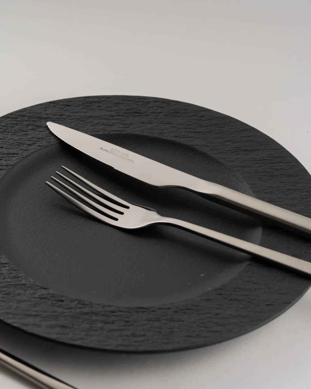 Set de cubiertos plateados de acero inoxidable 18/10