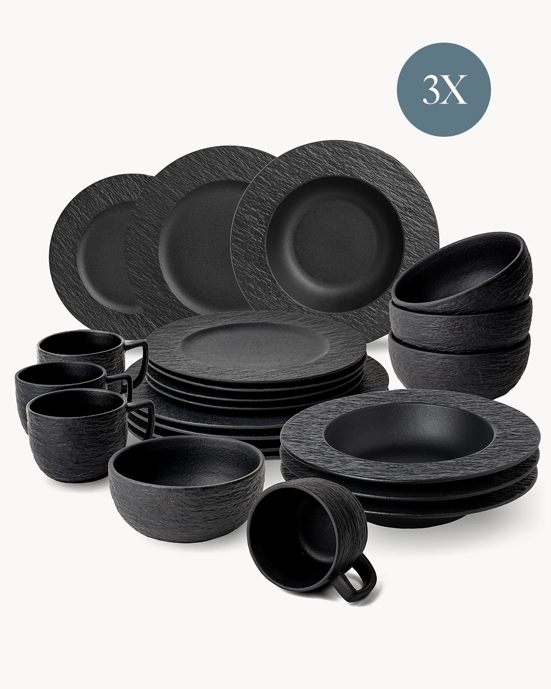 Vajilla Oasis 60 piezas para 12 personas – Juego completo