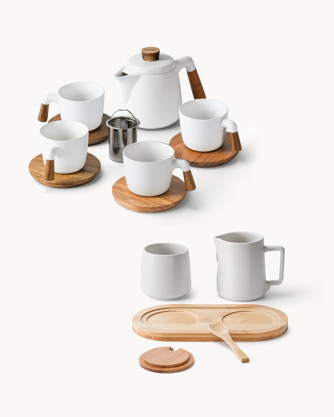Set completo para servir – Tetera con tazas y set de leche y azúcar