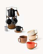 Magia del té con Aura - Set de tetera y set de 4 tazas Aura