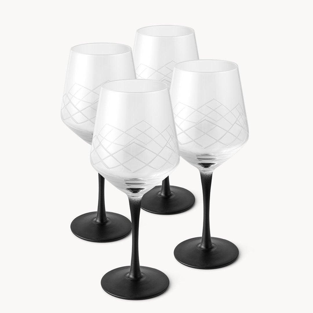 Set de copas Crystaluna – Para veladas con estilo con tinto y blanco