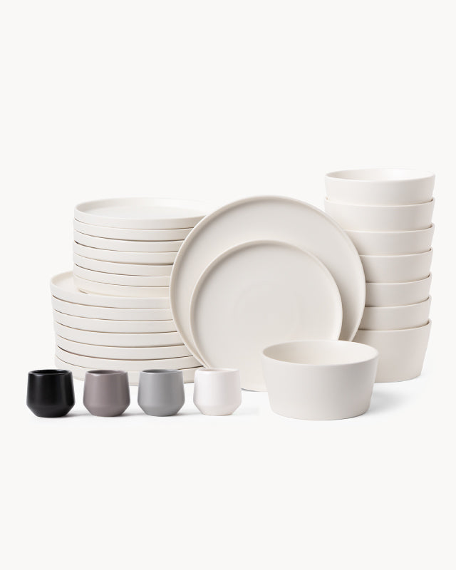 Set de mesa Luxe para 8 personas con set de espresso