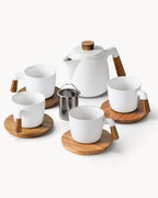 Set completo para servir – Tetera con tazas y set de leche y azúcar