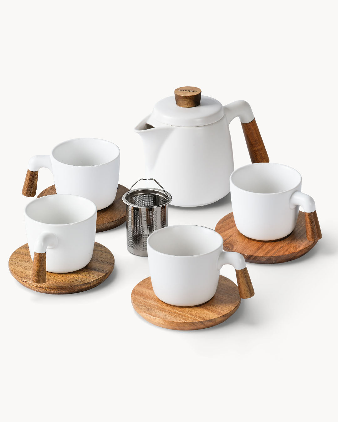 Set completo para servir – Tetera con tazas y set de leche y azúcar